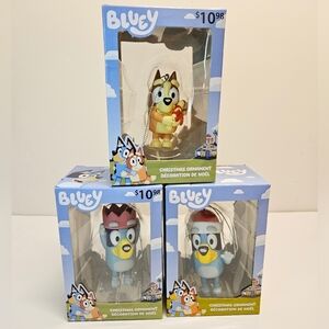 Kurt Adler Bluey Bingo Christmas Ornament Set of 3 NEW